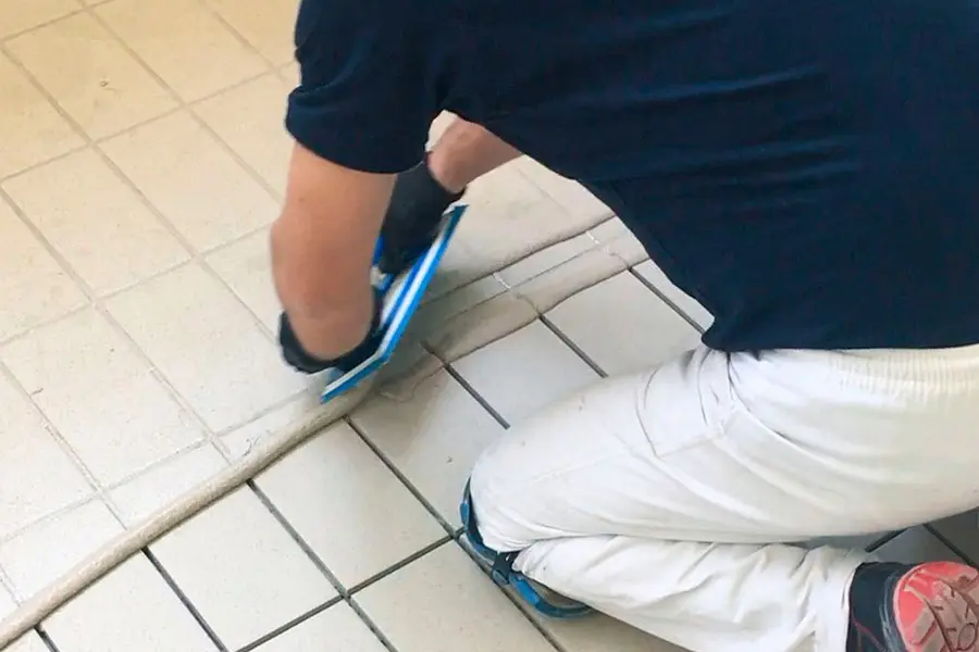 stuccatura e pulizia